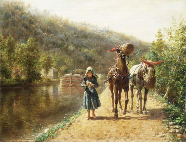 E.L. Henry’s 1891 painting, “On the Towpath,” inspired historian Debra Conway’s idea to install a sculpture of a girl “hoggee” on a former towpath for the D&H Canal.